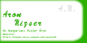 aron mizser business card